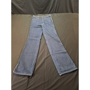 Vintage Womens Dark Denim Jeans 30×34 Straight Leg Western Bootcut